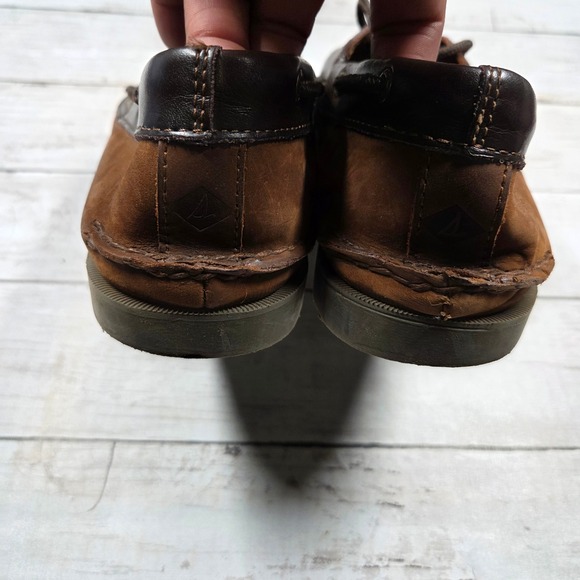 Sperry Top-Sider Mens Leather Boat Shoes Brown 12M 2 Eye 0777896 - Picture 11 of 12